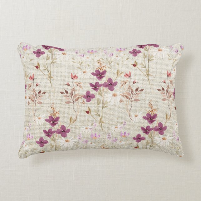 Almofada Decorativa Elegância Floral Moderna Russa (Frente)