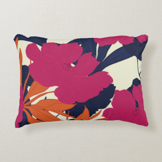 Almofada Decorativa elegância floral: padrão abstrato