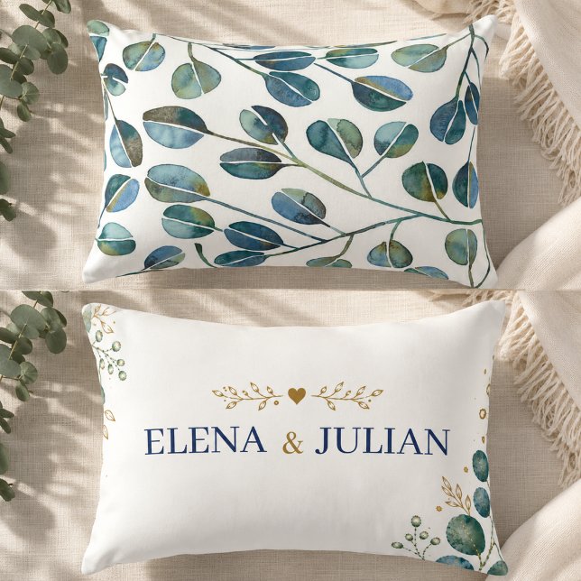 Almofada Decorativa Elegant Blue Eucalyptus  (Criador carregado)