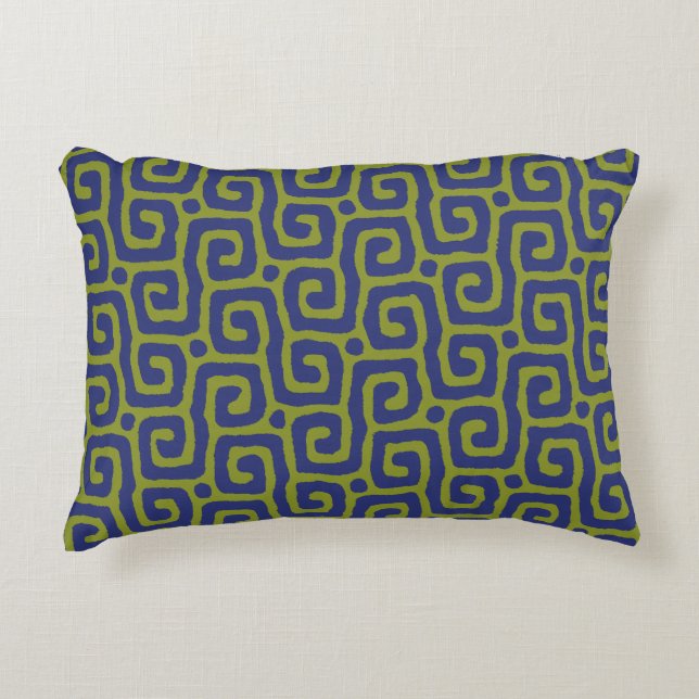 Almofada Decorativa Elegant Green &blue Abstract pattern (Frente)