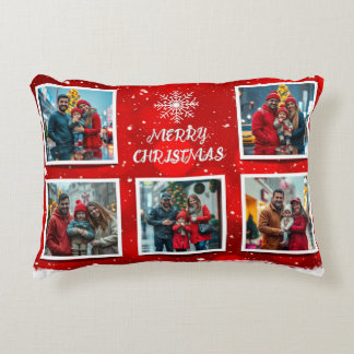 Almofada Decorativa Elegant Modern Christmas Family Photo Design