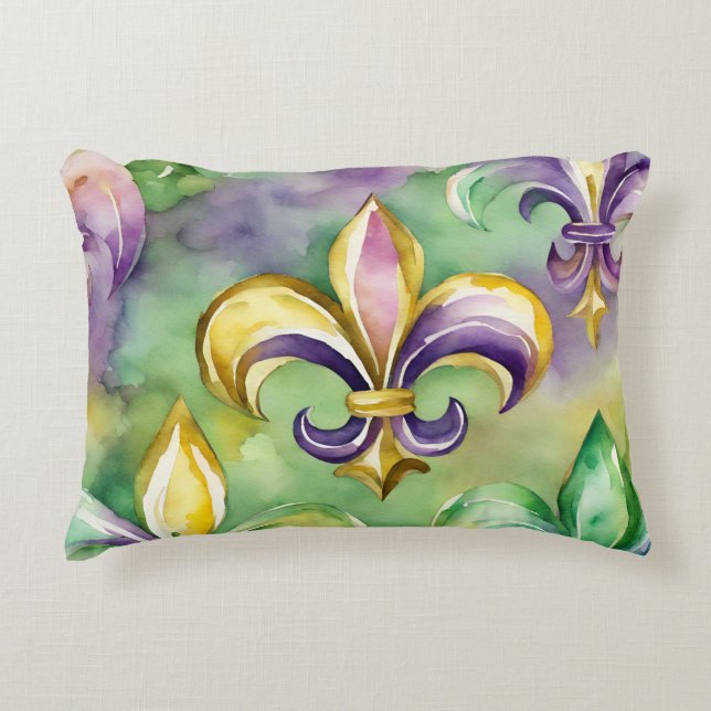 Almofada Decorativa Elegant Pastel Mardi Gras  (Frente)