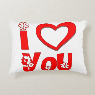 Almofada Decorativa Elegante Travesseiro de Lançamento Eu Te Amo | Ver