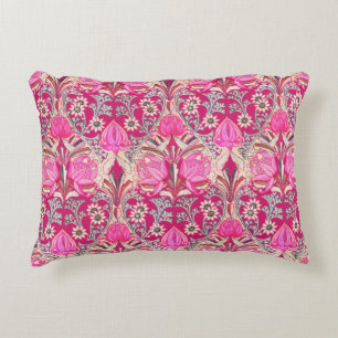 Almofada Decorativa Elegante Vintage, Victorian Pink Padrão Floral