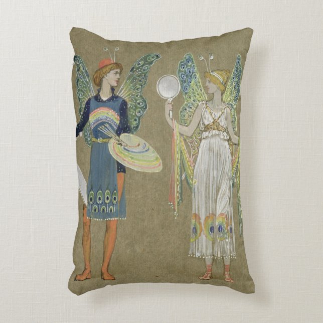 Almofada Decorativa Elves e Fairy Painters, do "Snowman" 1899 (Frente(Vertical))