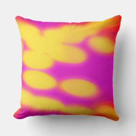 Almofada decorativa em vermelho rosa e amarelo