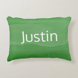 Almofada Decorativa Emerald Green Ombre for Boy with Name