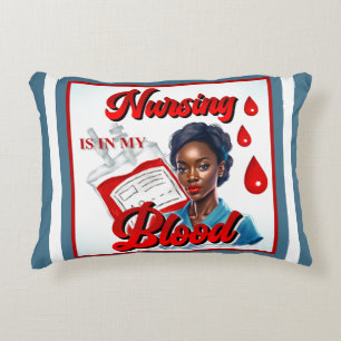 Almofada Decorativa Enfermeira bonita Pinup está no meu sangue