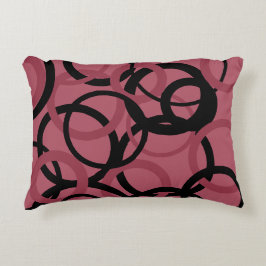 Almofada Decorativa Enfumaçado Topaz e Círculos Pretos