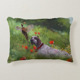Almofada Decorativa English Setter , caça aos faasant