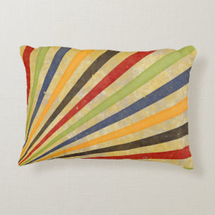 Almofada Decorativa Engraçado Retro Grunge Rays + sua ideia