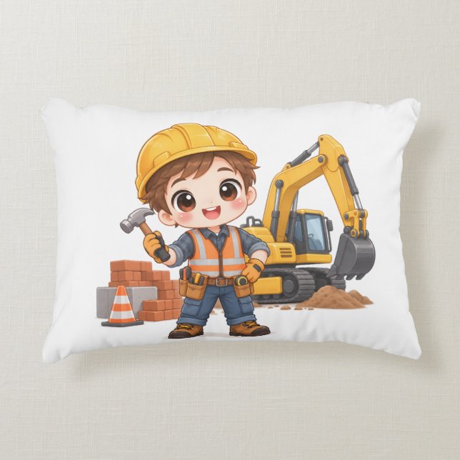 Almofada Decorativa Equipe de Construção Júnior (Frente)