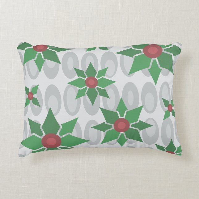 Almofada Decorativa Era Atômica Holly Silver (Frente)