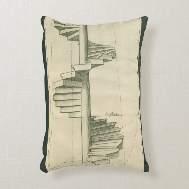 Almofada Decorativa Escadas Arquitetônicas Antigas, Escada em Espiral (Frente(Vertical))