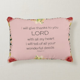Almofada Decorativa Escritura Salm 9, Floral