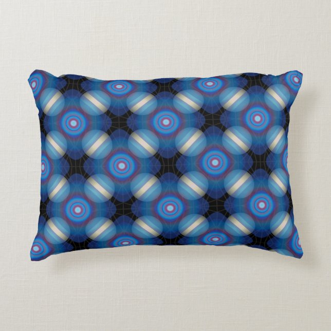 Almofada Decorativa Espaço Geométrico Azul (Frente)
