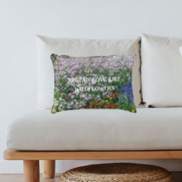 Almofada Decorativa Espalhe Amor Como Flores Inspiradoras Florais