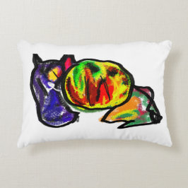 Almofada Decorativa Espera de outono de gato preto