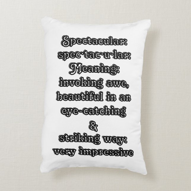 Almofada Decorativa Espetacular: ・ de definição tac ・ u lar ・ (Verso(Vertical))