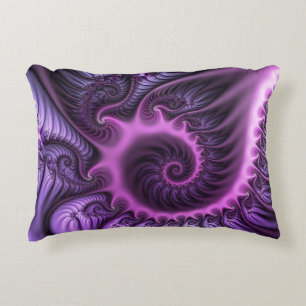 Almofada Decorativa Espiral De Arte Fractal, Rosa Legal, Viva Abstrato