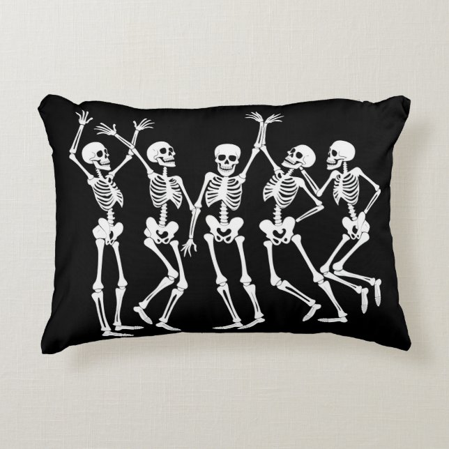Almofada Decorativa esqueleto de cinco danças (Frente)