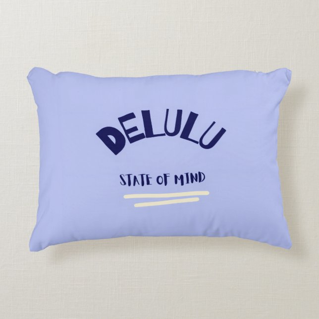 Almofada Decorativa Estado Delulu da Mente (Frente)