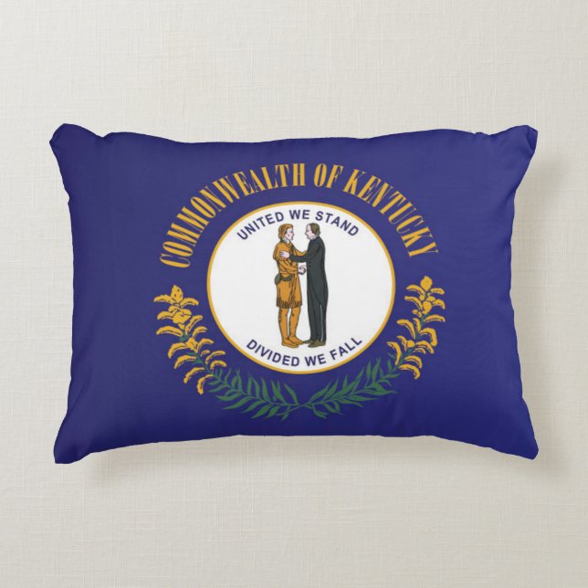 Almofada Decorativa Estado Flag do Kentucky, EUA (Frente)