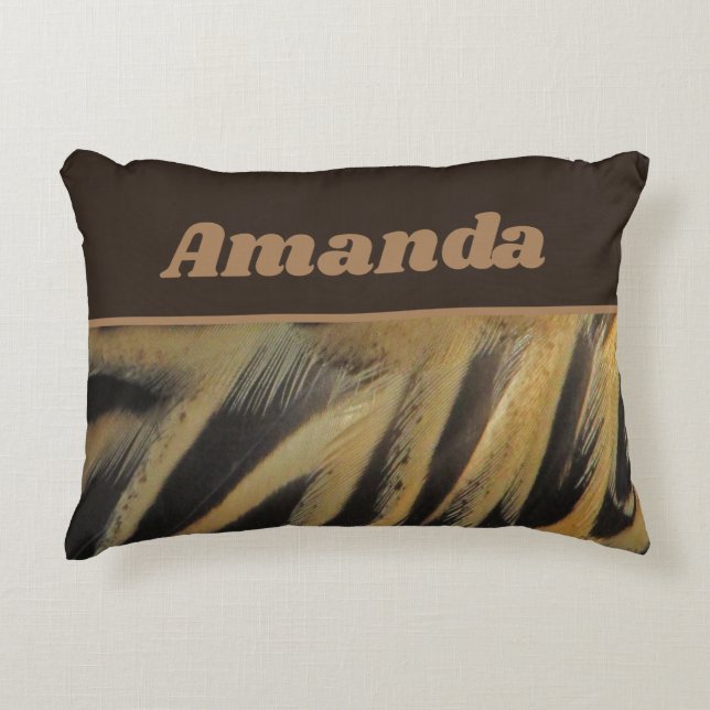 Almofada Decorativa Estatísticas de Nascimento de Bebê Memento Pena de (Frente)