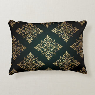 Almofada Decorativa ✨ Estilo Moderno de Luxo Geométrico Dourado Azul-M