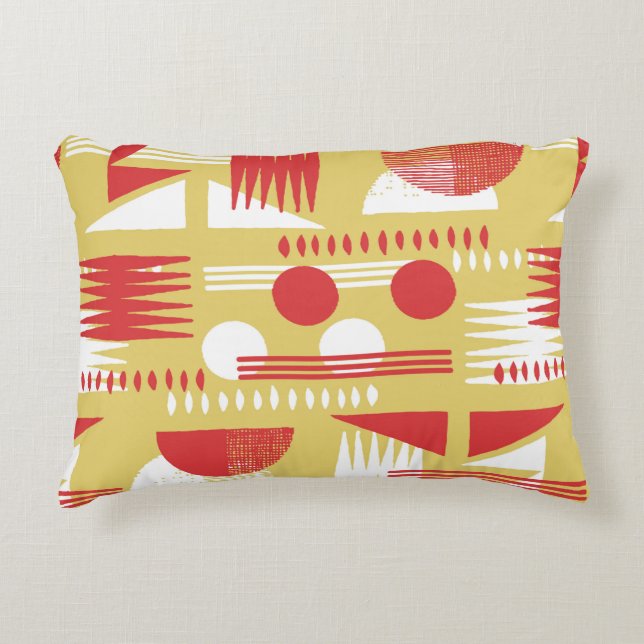 Almofada Decorativa estilo moderno geométrico de abstrato sem fumaça  (Frente)