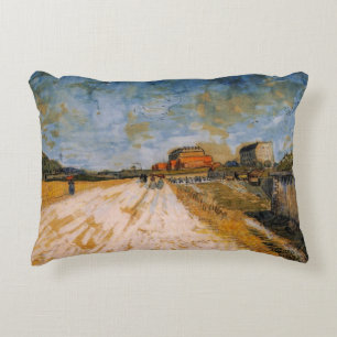 Almofada Decorativa Estrada de Van Gogh Correndo ao Lado das Muralhas