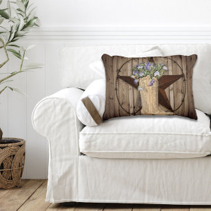 Almofada Decorativa estrelado de madeira silvestre e silvestre