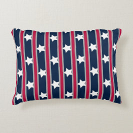 Almofada Decorativa Estrelas e Gretas Patrióticas Divertidas e Ricos