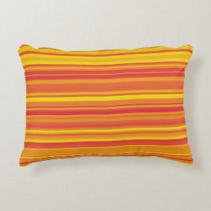 Almofada Decorativa Estrias Amarelas Vermelhas Laranja