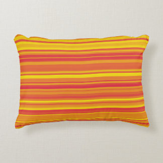 Almofada Decorativa Estrias Amarelas Vermelhas Laranja