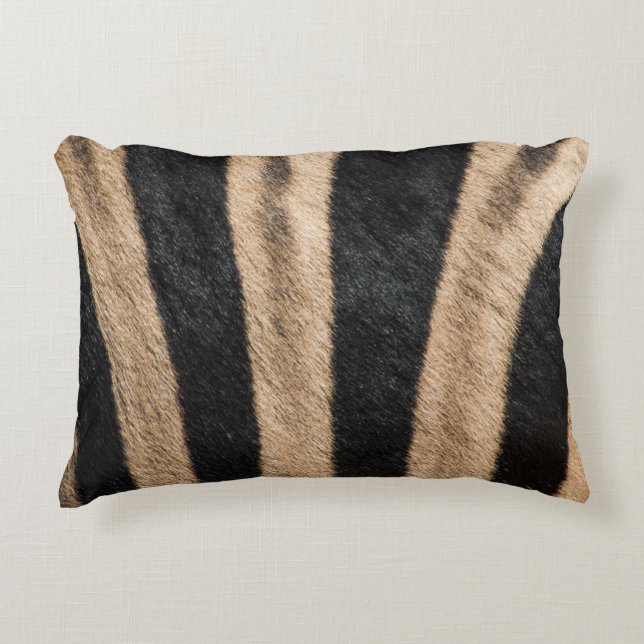 ALMOFADA DECORATIVA ESTRUTURA DE IMPRESSÃO ANIMAL ZEBRA (Frente)