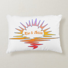 Almofada Decorativa Eterno "Rise & Thrive" Nascer do Sol Pôr do Sol