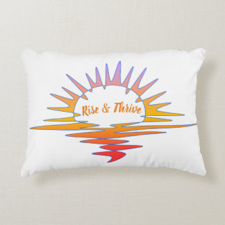 Almofada Decorativa Eterno "Rise & Thrive" Nascer do Sol Pôr do Sol