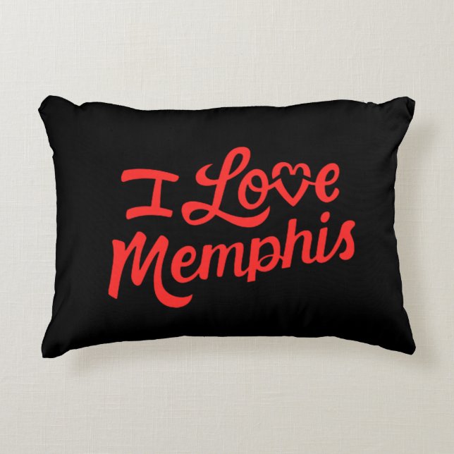Almofada Decorativa Eu Amo Memphis (Frente)