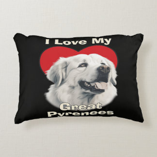 Almofada Decorativa Eu amo meu cachorro Grande Pirineus