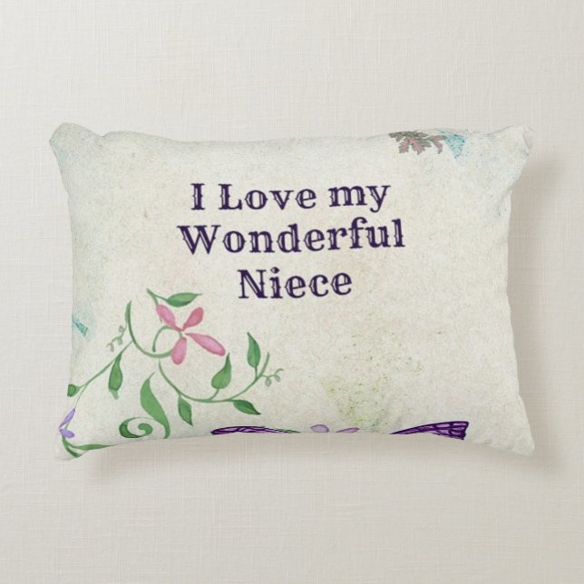 Almofada Decorativa Eu Amo Minha Maravilhosa sobrinha (Frente)