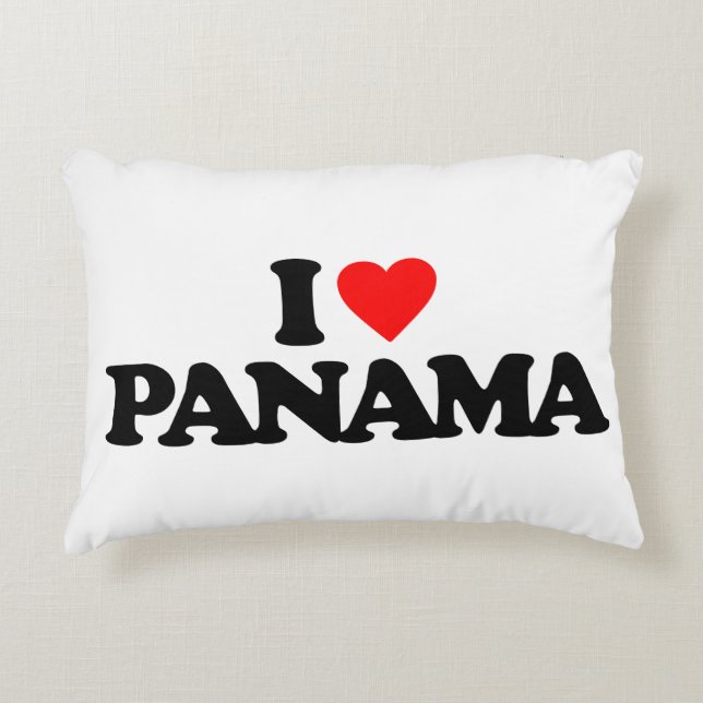 ALMOFADA DECORATIVA EU AMO PANAMÁ (Frente)