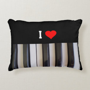 Almofada Decorativa Eu Amo Piano, design popular
