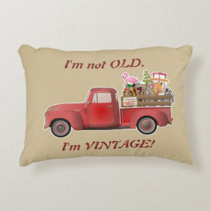 Almofada Decorativa Eu não sou velho. Sou Vintage! Pequeno Caminhão Ve