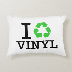 Almofada Decorativa Eu recicl o vinil