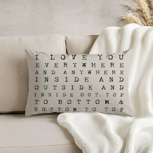 Almofada Decorativa Eu te amo em toda parte travesseiro do acento de