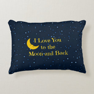 Almofada Decorativa Eu te amo na lua e de volta