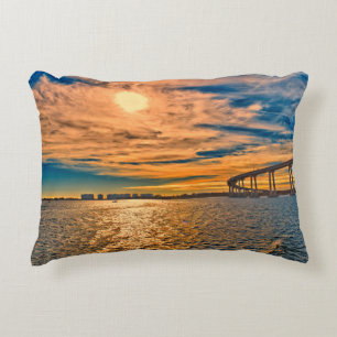 Almofada Decorativa EUA, CA, Ponte da Baía de San Diego-Coronado