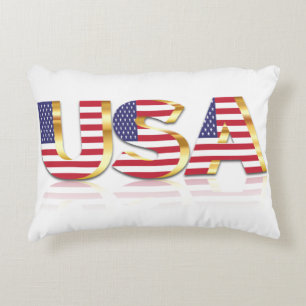 Almofada Decorativa EUA - Estados Unidos da América - Bandeira - Patr