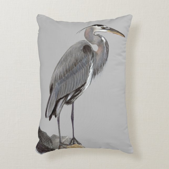 Almofada Decorativa Excelente Blue Heron (Frente(Vertical))